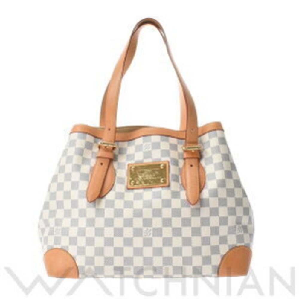 Louis Vuitton Damier Azur White Hampstead White Canvas Tote Bag